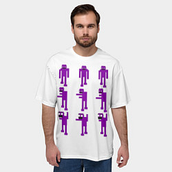 Футболка оверсайз мужская Five Nights At Freddys purple guy, цвет: 3D-принт — фото 2