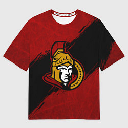 Футболка оверсайз мужская Оттава Сенаторз , Ottawa Senators, цвет: 3D-принт