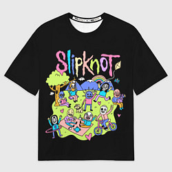 Футболка оверсайз мужская Slipknot cuties, цвет: 3D-принт