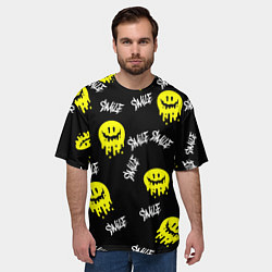 Футболка оверсайз мужская SMILE smile граффити, цвет: 3D-принт — фото 2