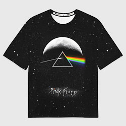 Футболка оверсайз мужская PINK FLOYD LOGO ПИНК ФЛОЙД ЗВЕЗДЫ, цвет: 3D-принт