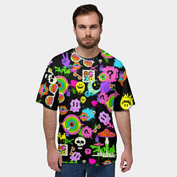 Футболка оверсайз мужская ACID, цвет: 3D-принт — фото 2