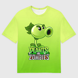 Футболка оверсайз мужская Plants vs Zombies - Горохострел, цвет: 3D-принт