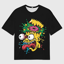Футболка оверсайз мужская Барт Симпсон, Simpsons, Симпсоны, цвет: 3D-принт