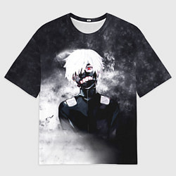 Футболка оверсайз мужская Токийский Гуль в Дыму Tokyo Ghoul Smoke, цвет: 3D-принт