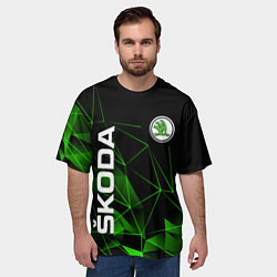 Футболка оверсайз мужская Шкода, Skoda, Геометрия, цвет: 3D-принт — фото 2