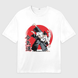 Футболка оверсайз мужская Айкидо Aikido, цвет: 3D-принт