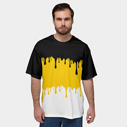 Футболка оверсайз мужская Российская Империя потёки, цвет: 3D-принт — фото 2