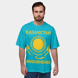 Футболка оверсайз мужская КАЗАКСТАН, цвет: 3D-принт — фото 2