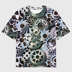Футболка оверсайз мужская Стимпанк шестеренки Steampunk, цвет: 3D-принт