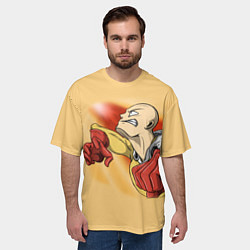Футболка оверсайз мужская Сайтама - One Punch Man, цвет: 3D-принт — фото 2