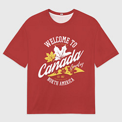 Футболка оверсайз мужская Канада Canada, цвет: 3D-принт