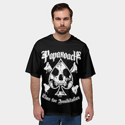 Футболка оверсайз мужская Papa Roach, РОК, цвет: 3D-принт — фото 2