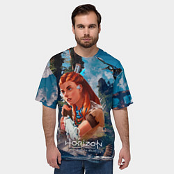 Футболка оверсайз мужская Aloy Horizon, цвет: 3D-принт — фото 2