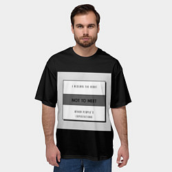 Футболка оверсайз мужская Оставляю за собой право не соответствовать чужим о, цвет: 3D-принт — фото 2