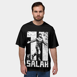 Футболка оверсайз мужская Мохамед Салах Mohamed Salah, цвет: 3D-принт — фото 2