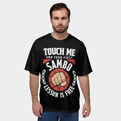 Футболка оверсайз мужская Боевое Самбо SAMBO, цвет: 3D-принт — фото 2