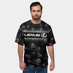 Футболка оверсайз мужская LEXUS SPORT PATTERN, цвет: 3D-принт — фото 2