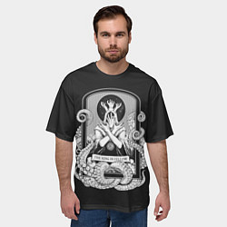 Футболка оверсайз мужская Король в жёлтом, цвет: 3D-принт — фото 2