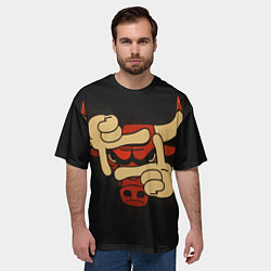 Футболка оверсайз мужская Сhicago bulls, цвет: 3D-принт — фото 2