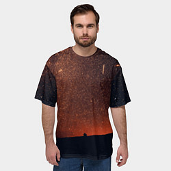 Футболка оверсайз мужская Золотое небо, цвет: 3D-принт — фото 2