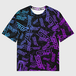 Футболка оверсайз мужская STI NEON PATTERN, цвет: 3D-принт