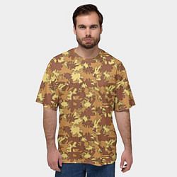 Футболка оверсайз мужская Творческий камуфляж в военном стиле, цвет: 3D-принт — фото 2