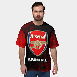 Футболка оверсайз мужская АРСЕНАЛ Arsenal Разводы, цвет: 3D-принт — фото 2