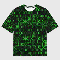 Футболка оверсайз мужская Бинарный Код Binary Code, цвет: 3D-принт