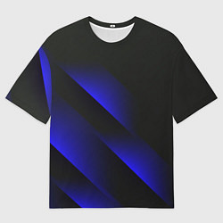 Футболка оверсайз мужская Blue Fade 3D Синий градиент, цвет: 3D-принт