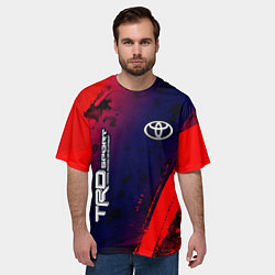 Футболка оверсайз мужская ТОЙОТА TRD SPORT - Краска, цвет: 3D-принт — фото 2