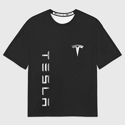 Футболка оверсайз мужская TESLA - ТЕСЛА КАРБОН И МЕТАЛЛ, цвет: 3D-принт