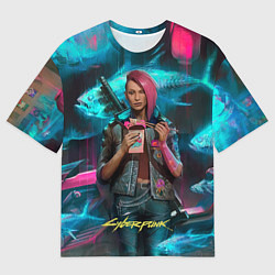 Футболка оверсайз мужская Cyberpunk Ви, цвет: 3D-принт