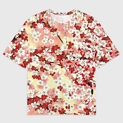 Футболка оверсайз мужская Цветущая весна, цвет: 3D-принт