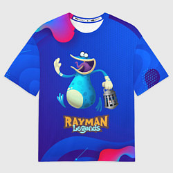 Футболка оверсайз мужская Синий globox Rayman, цвет: 3D-принт