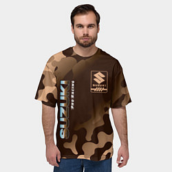 Футболка оверсайз мужская СУЗУКИ Pro Racing Камуфляж, цвет: 3D-принт — фото 2