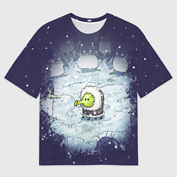 Футболка оверсайз мужская Doodle with angry penguins, цвет: 3D-принт