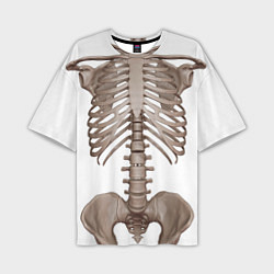 Футболка оверсайз мужская Анатомия Скелет, цвет: 3D-принт