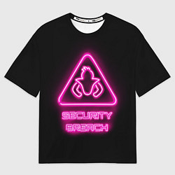 Футболка оверсайз мужская Five Nights at Freddys: Security Breach лого, цвет: 3D-принт