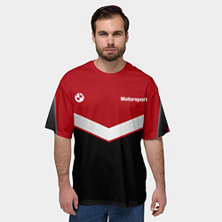 Футболка оверсайз мужская БМВ BMW UNIFORM RED, цвет: 3D-принт — фото 2