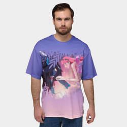 Футболка оверсайз мужская Красавица и дракон heart, цвет: 3D-принт — фото 2