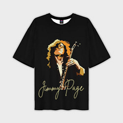 Мужская футболка оверсайз Led Zeppelin Лед Зеппелин Jimmy Page