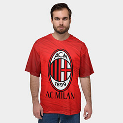 Футболка оверсайз мужская Ac milan милан, цвет: 3D-принт — фото 2