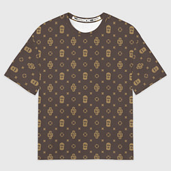 Футболка оверсайз мужская Узор Monogramm Dope Ski Mask Camo Dope Street Mark, цвет: 3D-принт