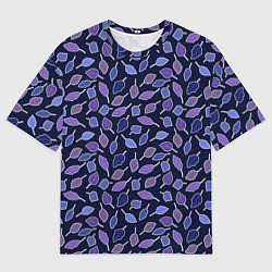 Футболка оверсайз мужская Фиолетовые листья Мистика, цвет: 3D-принт