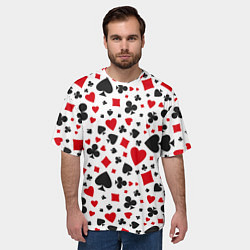 Футболка оверсайз мужская Картёжные Масти, цвет: 3D-принт — фото 2
