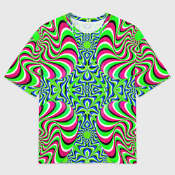 Футболка оверсайз мужская Оптическая Иллюзия Движение Галлюцинаций, цвет: 3D-принт
