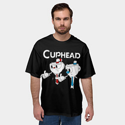 Футболка оверсайз мужская Cuphead грозные ребята из Криминального чтива, цвет: 3D-принт — фото 2