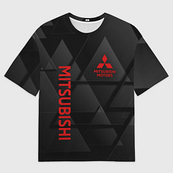 Мужская футболка оверсайз Mitsubishi Геометрия треугольники