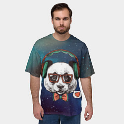 Футболка оверсайз мужская Панда Лав, цвет: 3D-принт — фото 2